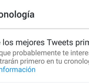 Pantallazo de la nueva opción de Twitter