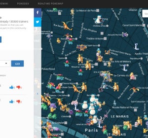 Pokemon Map Go en el centro de París