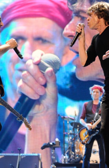 Bruce Springsteen junto a MIck Jagger