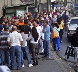 Colas para votar en Venezuela