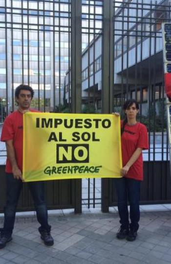 Greenpeace 'Impuesto al sol NO'