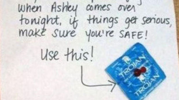 Imagen del preservativo en la nevera