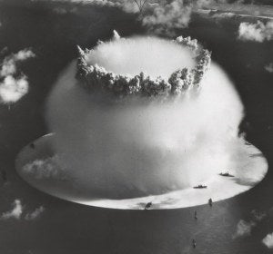 Atolón bikini en una prueba nuclear