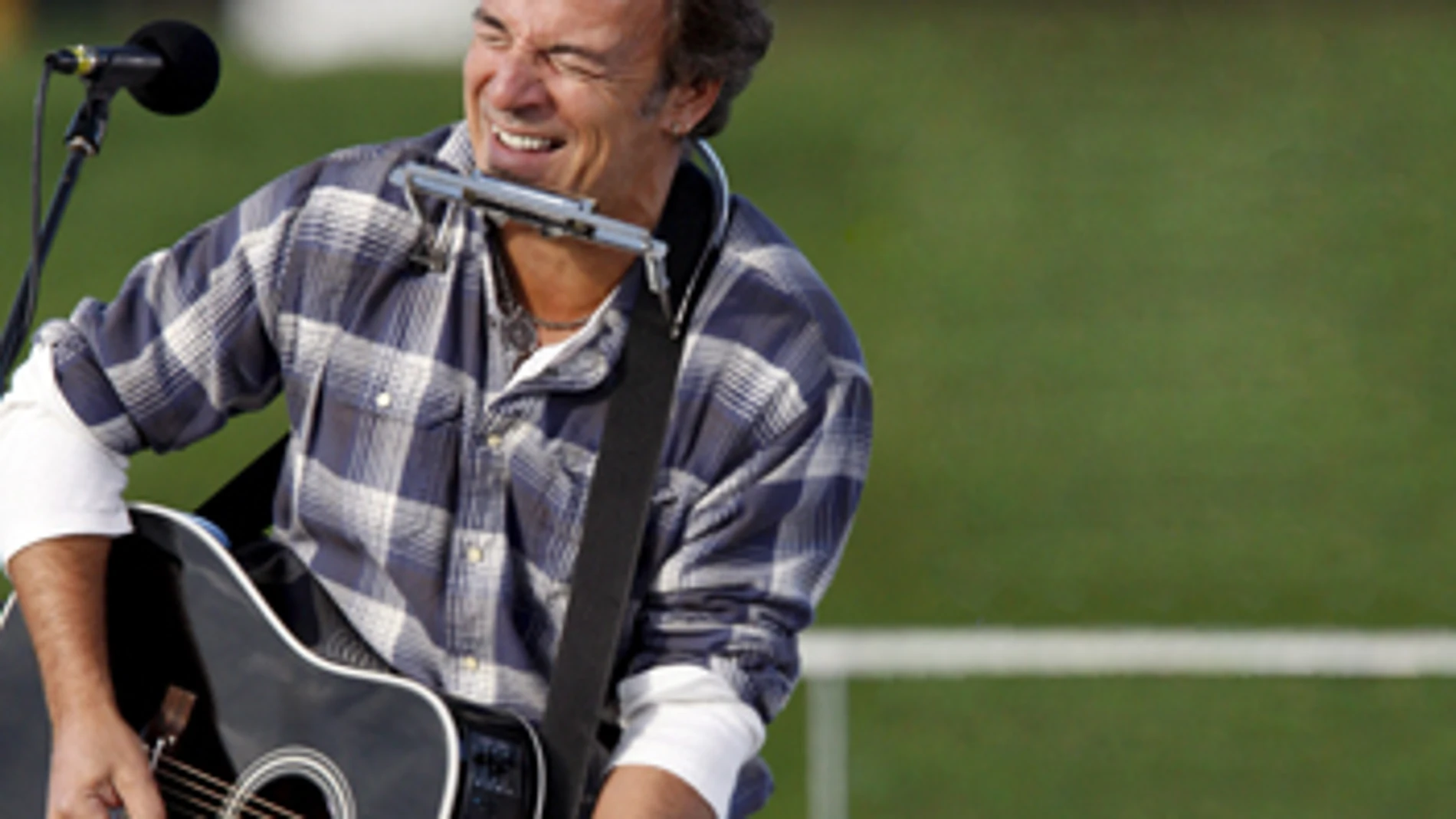 Bruce Springsteen durante una actuación Bruce Springsteen durante una actuación