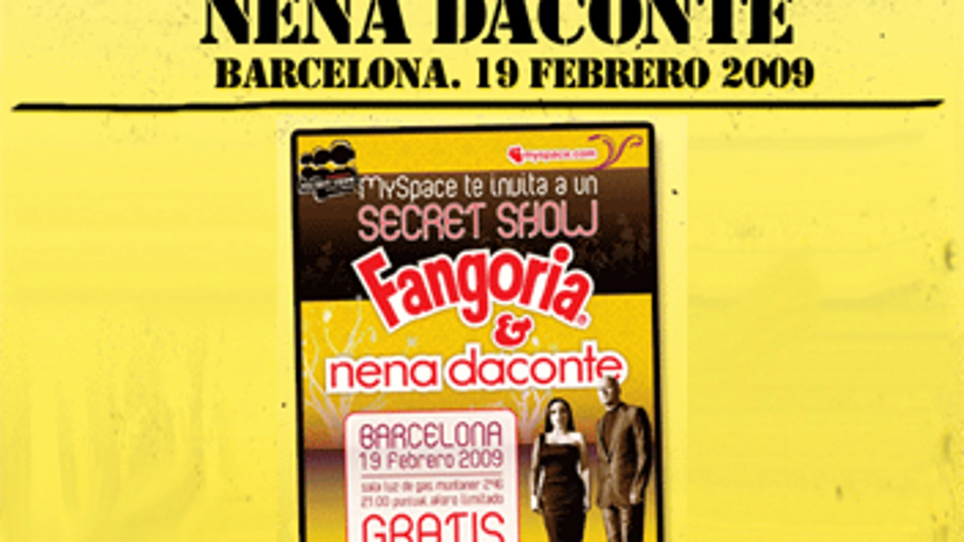 Cartel del Secret Show con Fangoria y Nena Daconte Cartel del Secret Show con Fangoria y Nena Daconte