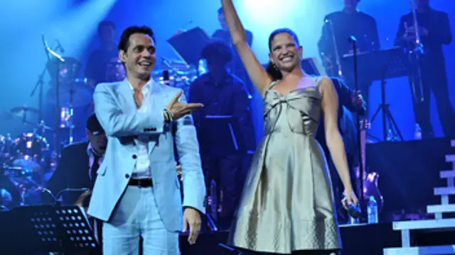 Natalia Jiménez junto a Marc Anthony