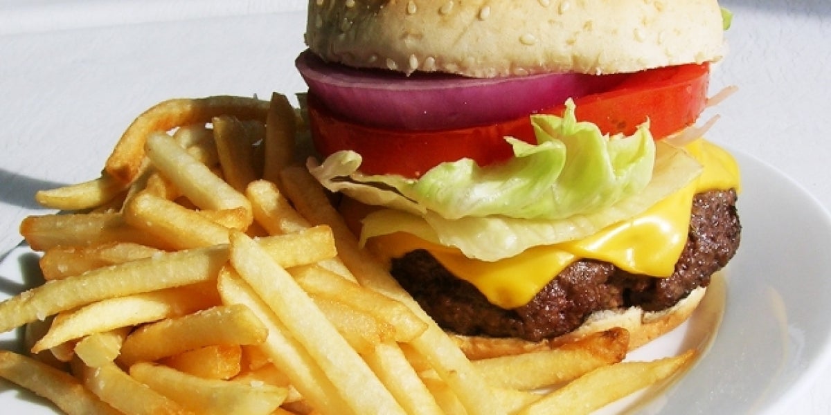 Hamburguesa con patatas