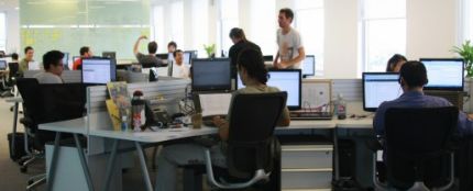 Ambiente de trabajo en una oficina