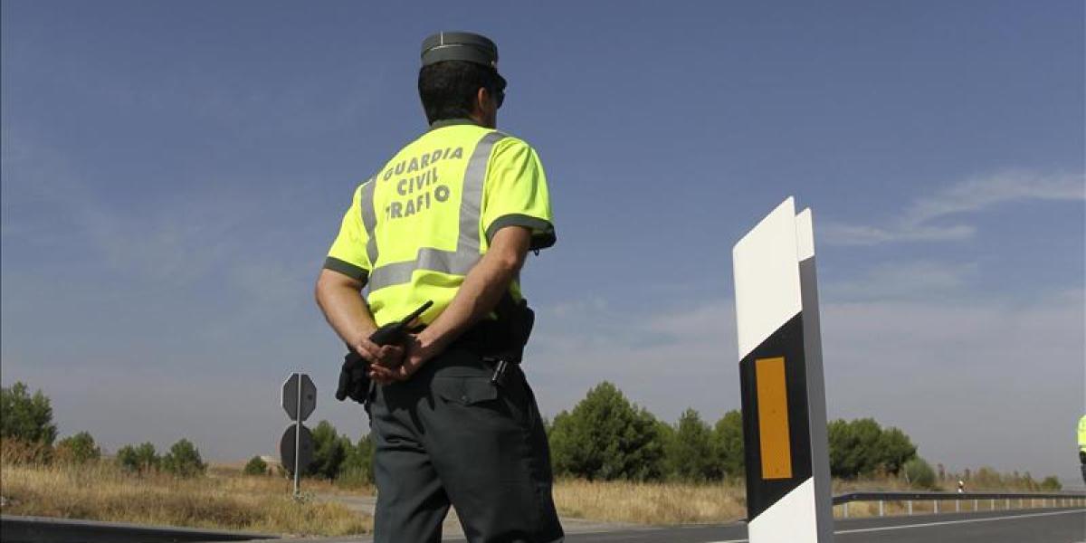Un agente de la Guardia Civil en una campaña de control de tráfico