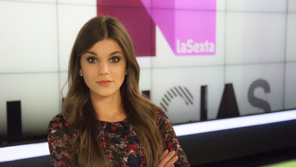 Lorena Baeza en el plató de laSexta Noticias