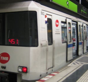 Imagen de un vagón del metro de Barcelona Imagen de un vagón del metro de Barcelona