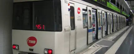 Imagen de un vagón del metro de Barcelona Imagen de un vagón del metro de Barcelona