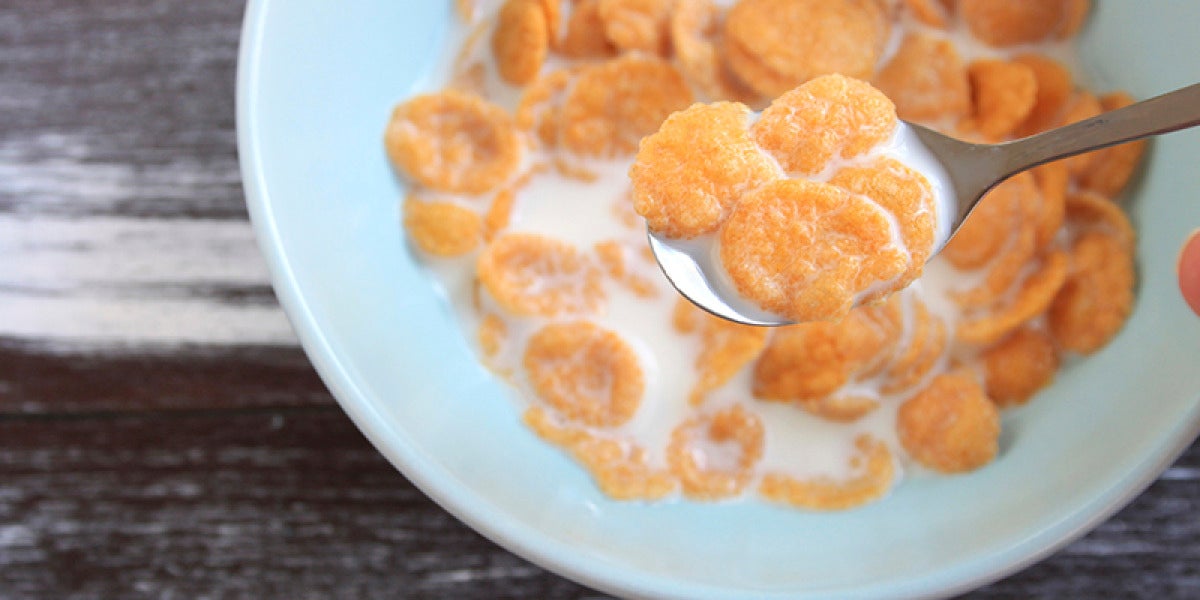 Bol de leche con cereales