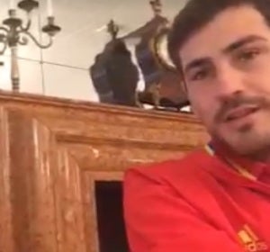 Iker Casillas, en el último Periscope de Gerard Piqué Iker Casillas, en el último Periscope de Gerard Piqué