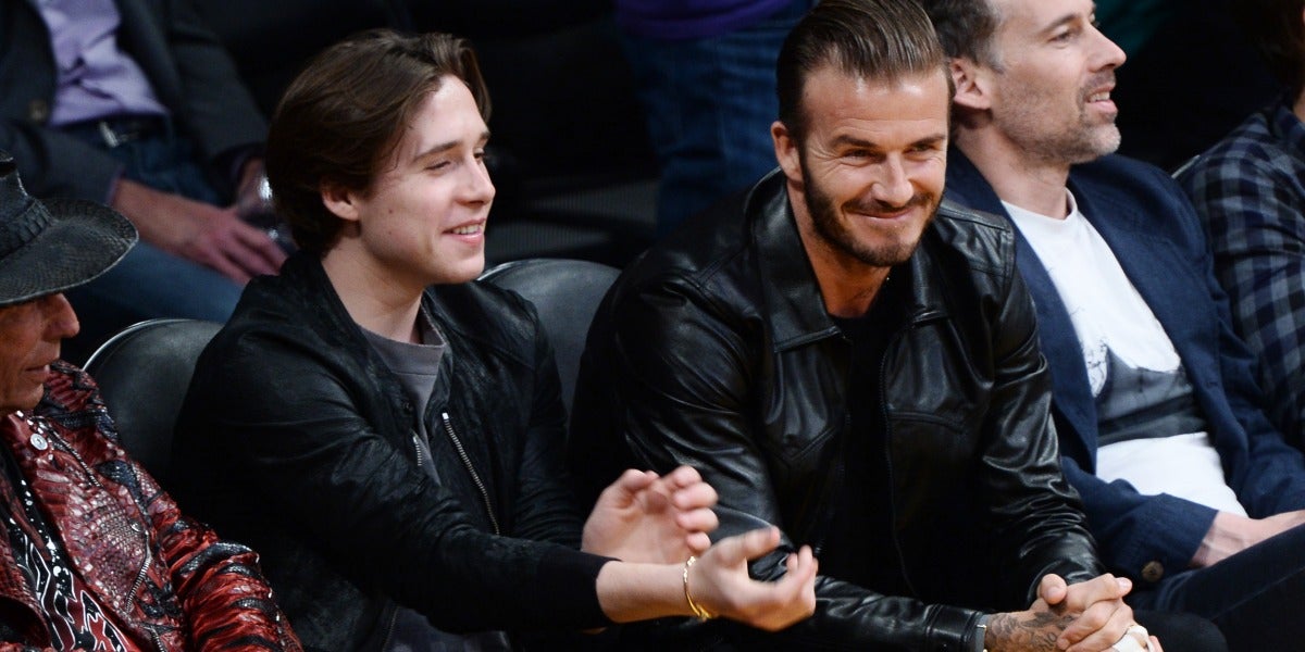 David Beckham junto a su hijo Brooklyn