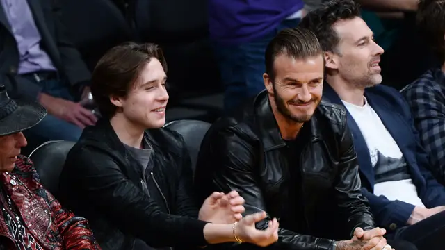 David Beckham junto a su hijo Brooklyn