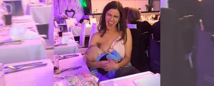 Joven dando el pecho a su bebé Joven dando el pecho a su bebé