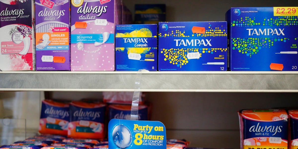 Cajas de tampones y compresas