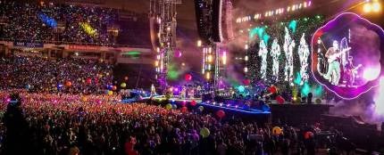 Coldplay en su concierto en Barcelona