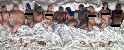 Kanye West se monta una org&iacute;a de famosos en su nuevo v&iacute;deo