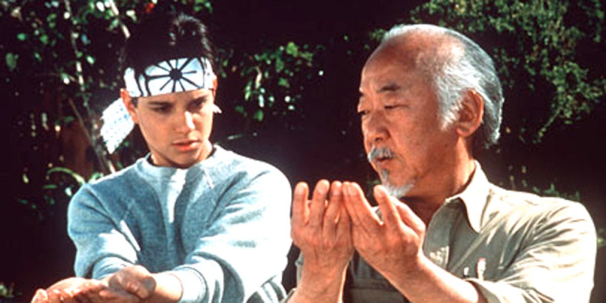 Daniel San y el Señor Miyagi en Karate Kid