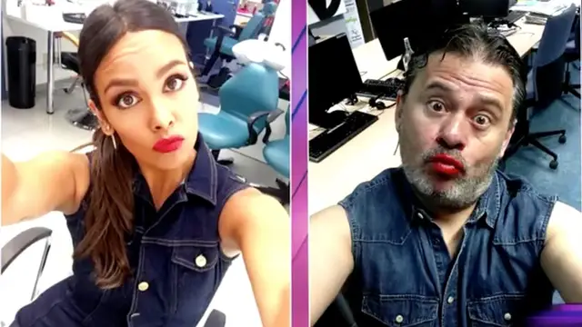 Miki Nadal imita los selfies de Cristina Pedroche