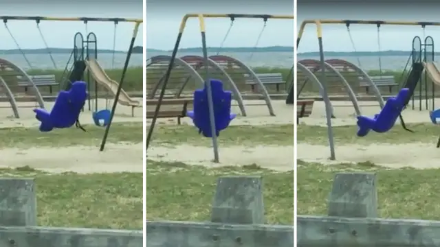 El columpio que se mueve solo sin que haya viento