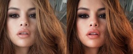 Selena Gomez con y sin retoques