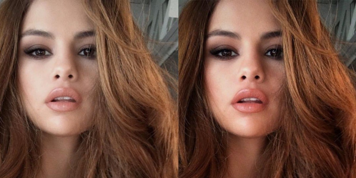 Selena Gomez con y sin retoques