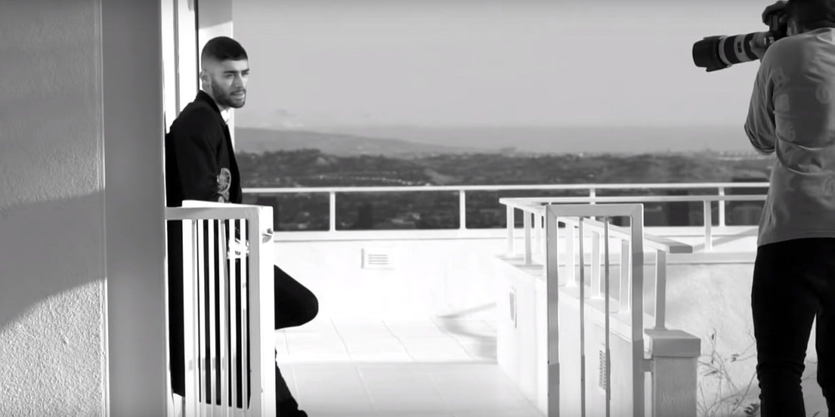 Zayn Malik durante la sesión de fotos para la revista Elle