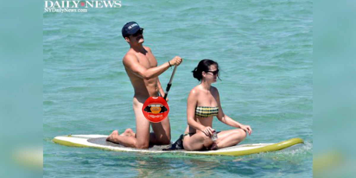 Orlando Bloom enseña sus partes mientras hace paddle surf con Katy Perry