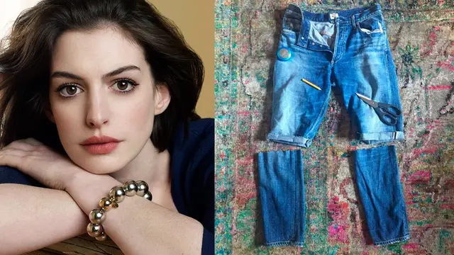 Anne Hathaway se hace sus propios shorts, no tan cortos...