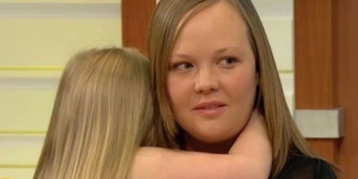 La pequeña Nevaeh y su madre en el programa de televisión