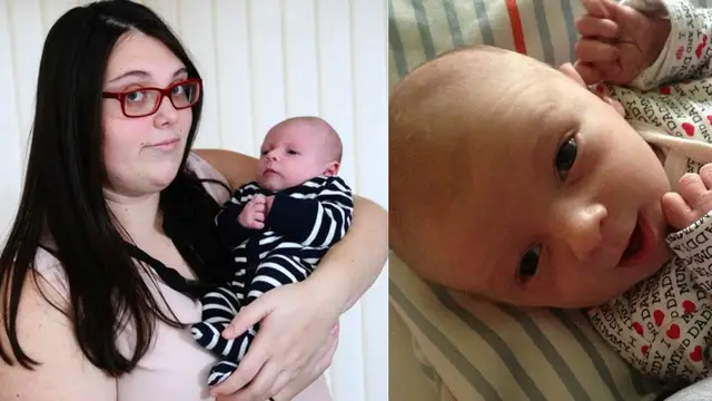 La madre posa con su hijo Joshua