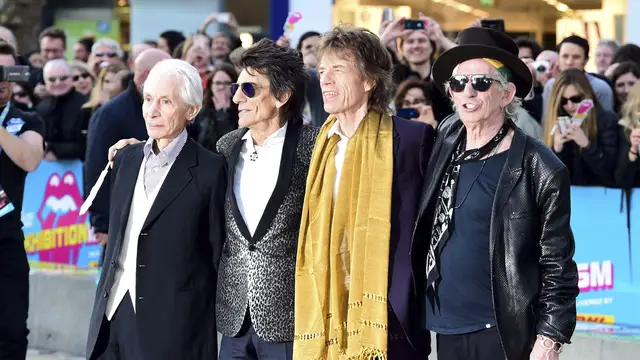 Los cuatro miembros de los Rolling Stones, Charlie Watts, Ronnie Wood, Mick Jagger y Keith Richards