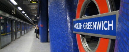 Imagen de la estación de metro de North Greenwich, en Londres Imagen de la estación de metro de North Greenwich, en Londres