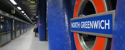 Imagen de la estación de metro de North Greenwich, en Londres Imagen de la estación de metro de North Greenwich, en Londres