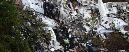 As&iacute; ha quedado el avi&oacute;n en el que viajaba el Chapecoense