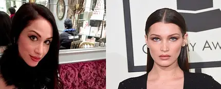 Bunny Smith a la izquierda y Bella Hadid a la derecha Bunny Smith a la izquierda y Bella Hadid a la derecha