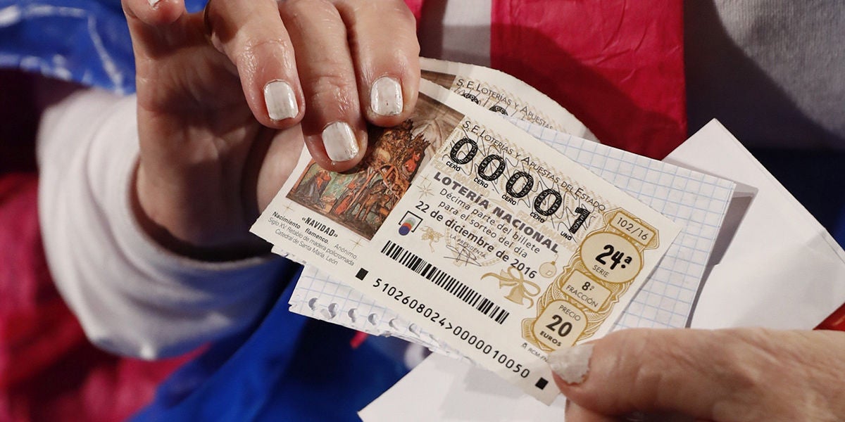 Décimo del Sorteo Extraordinario de la Lotería de Navidad con el número 00001