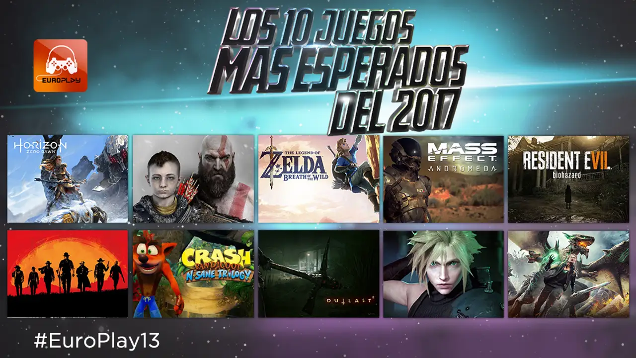 Los 10 juegos más esperados del 2017 Los 10 juegos más esperados del 2017
