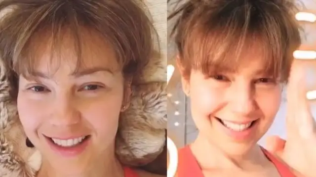 Thalía sin maquillaje