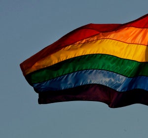 Imagen de archivo de una bandera LGTBI Imagen de archivo de una bandera LGTBI