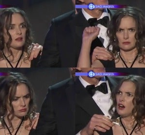 Las caras de Winona Ryder en los Premios SAG Las caras de Winona Ryder en los Premios SAG