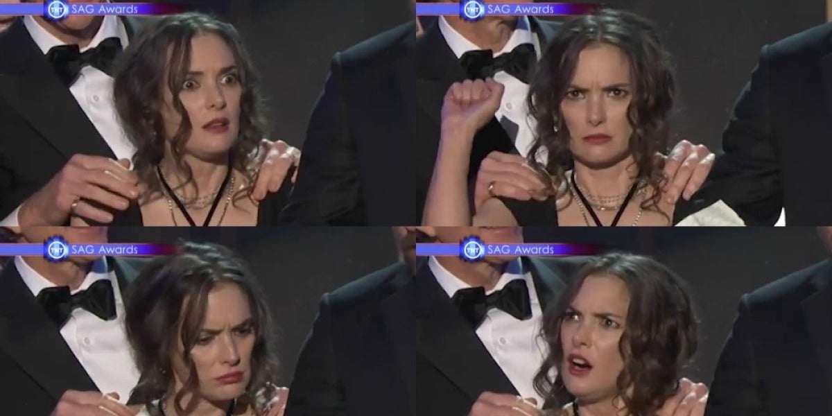 Las caras de Winona Ryder en los Premios SAG