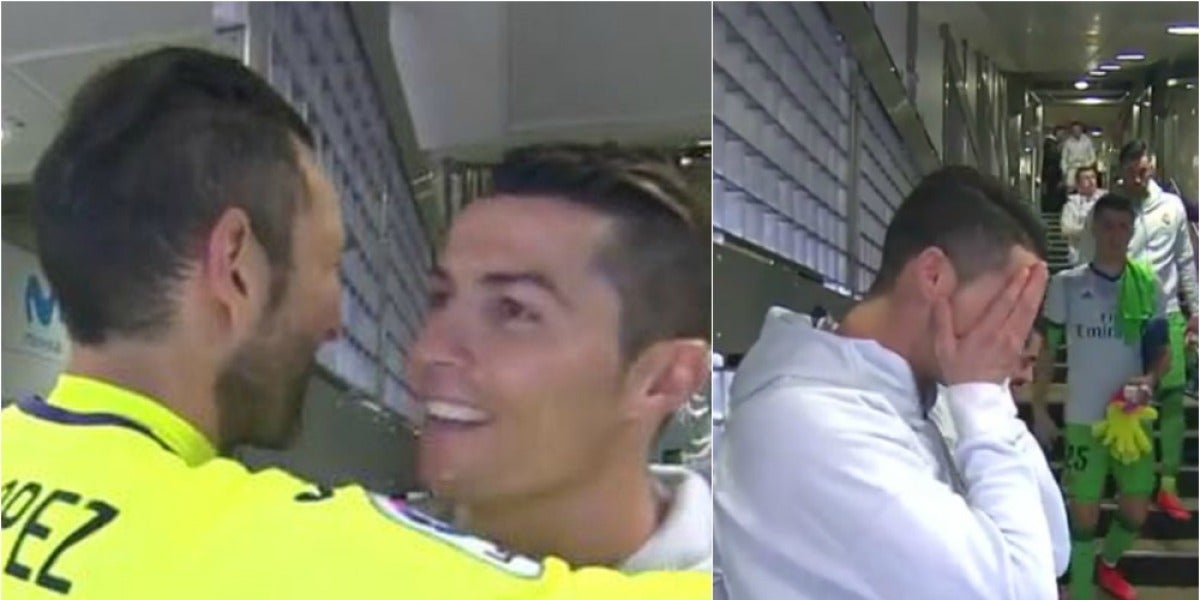 Cristiano Ronaldo y su saludo a Diego López