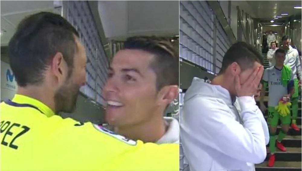 Cristiano Ronaldo y su saludo a Diego López