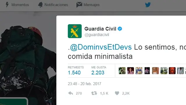 La respuesta de la Guardia Civil