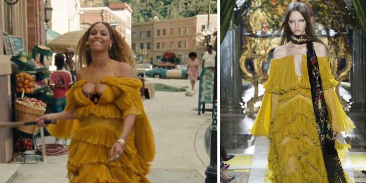 Beyoncé vestida de Gucci en el videoclip de 'Hold Up'