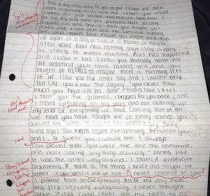 La carta que enviaron a Nick Lutz La carta que enviaron a Nick Lutz